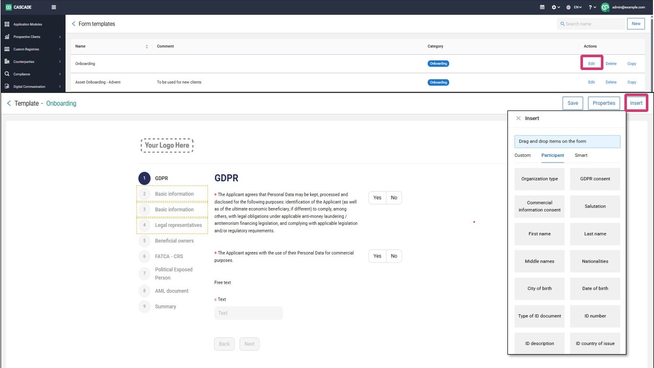 Customizable Digital Forms
